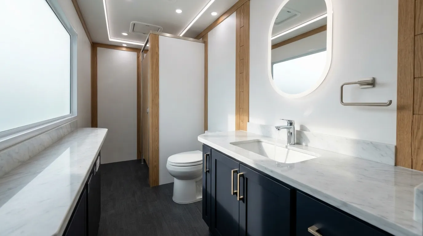 Luxury Restroom Trailer in Woodland, CA